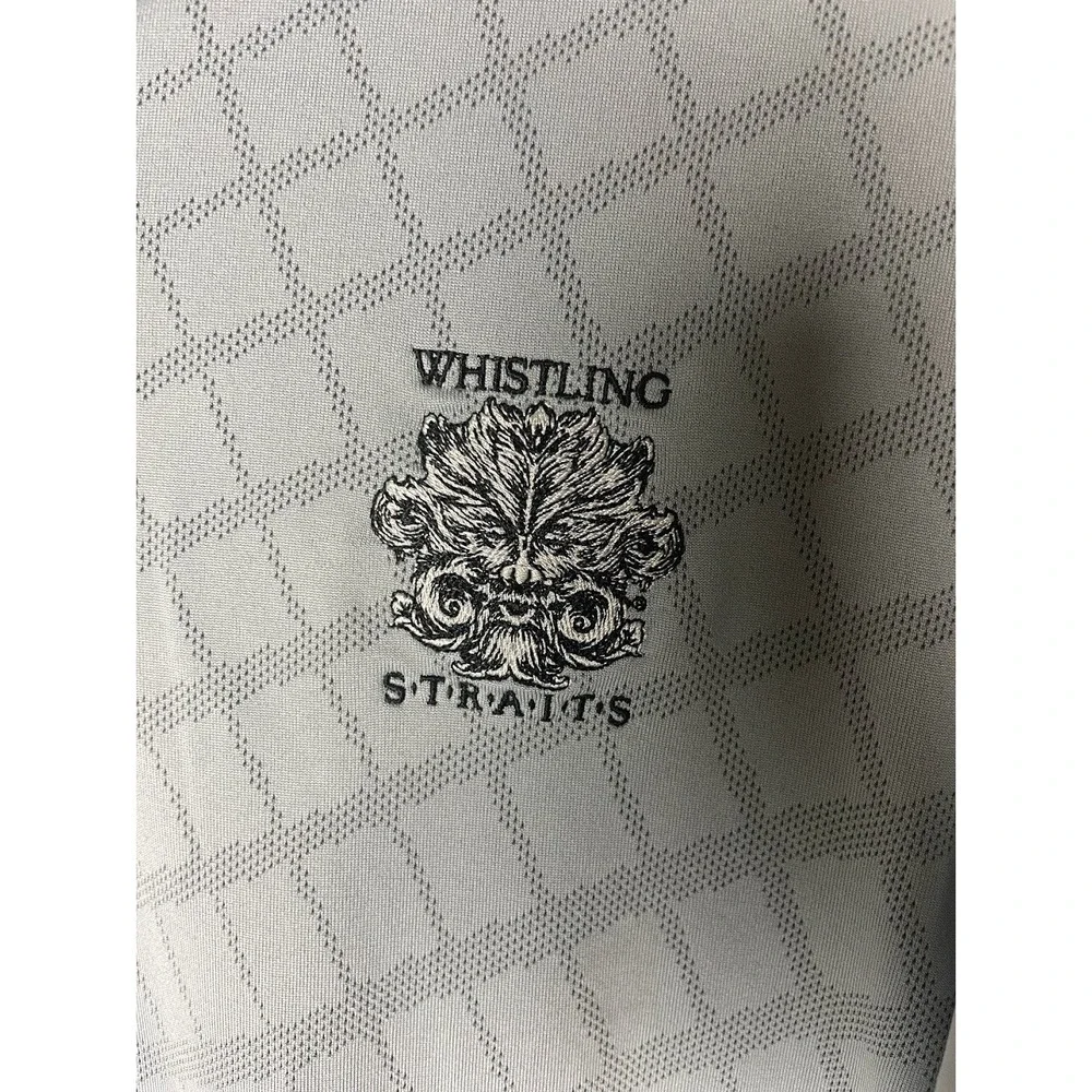 Nike Golf Whistling Straits Golf Course Men's Polo Shirt Gray Size Large